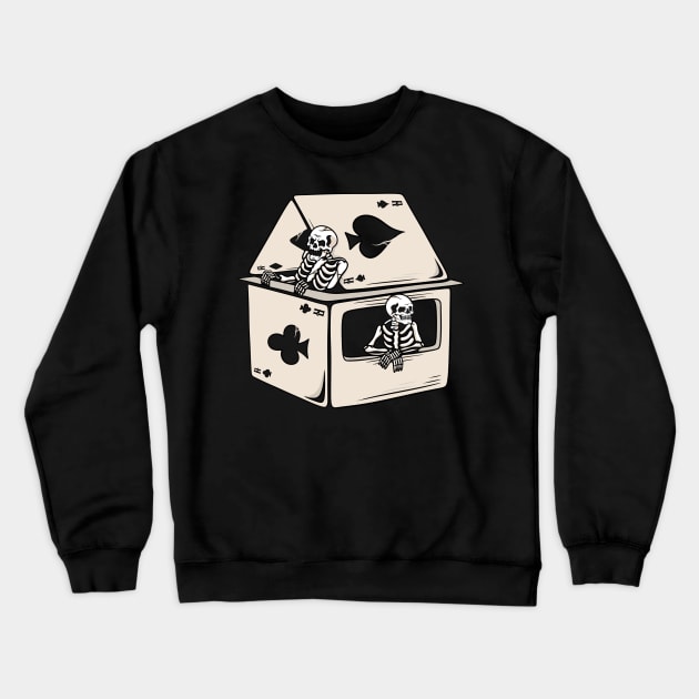 Card game skull Crewneck Sweatshirt by gggraphicdesignnn